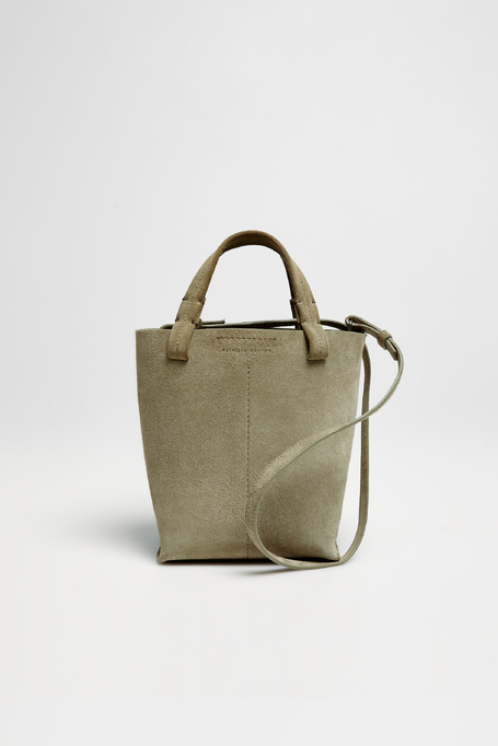 Zielona torba bucket ze skóry naturalnej damska - Patrizia Aryton