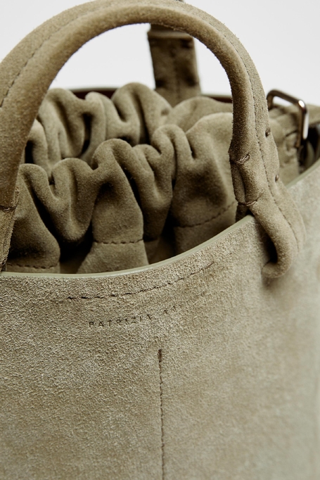 Zielona torba bucket ze skóry naturalnej damska - Patrizia Aryton