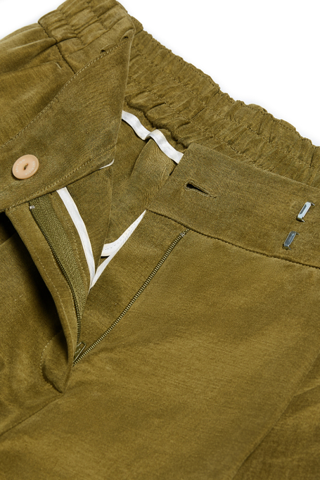 Zielone spodnie z lnu i lyocellu do garnituru damskie - Patrizia Aryton