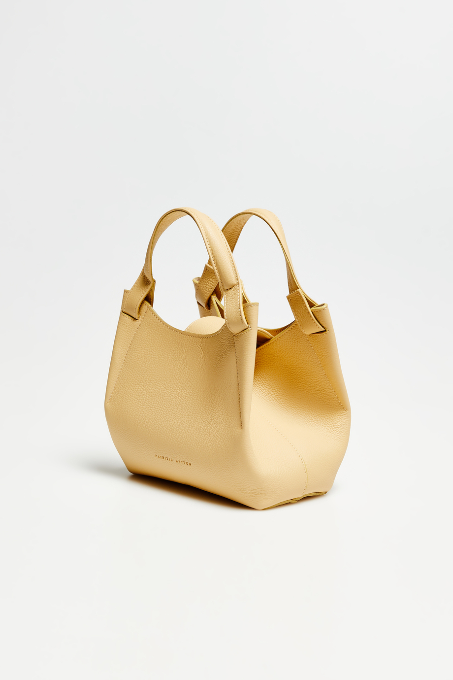 Skórzana żółta torebka o średniej wielkości damska - Patrizia Aryton Skórzana żółta torebka o średniej wielkości damska - Patrizia Aryton