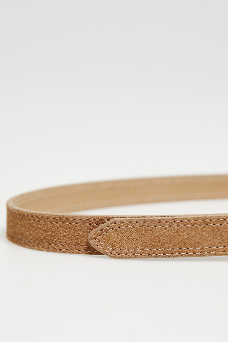 Pasek ze skóry zamszowej damski - Patrizia Aryton