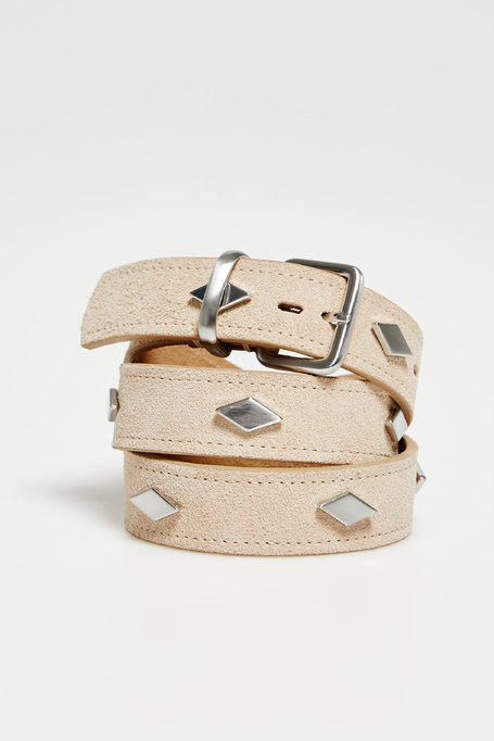 Skórzany pasek z ćwiekami damski - Patrizia Aryton