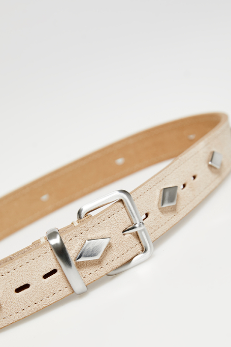 Skórzany pasek z ćwiekami damski - Patrizia Aryton