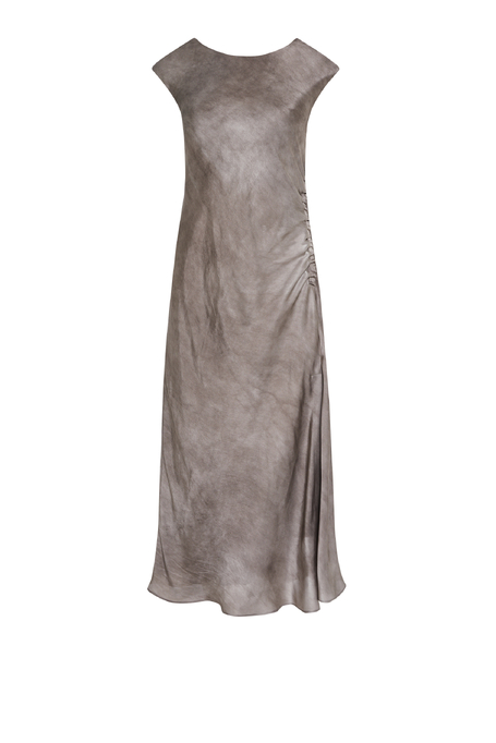 Jedwabna midi sukienka z rozcięciem - Patrizia Aryton