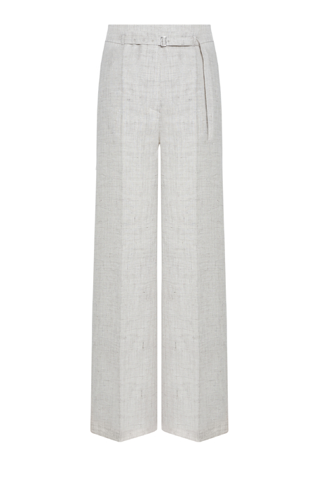 Szerokie beżowe spodnie do garnituru damskie - Patrizia Aryton Szerokie beżowe spodnie do garnituru damskie - Patrizia Aryton