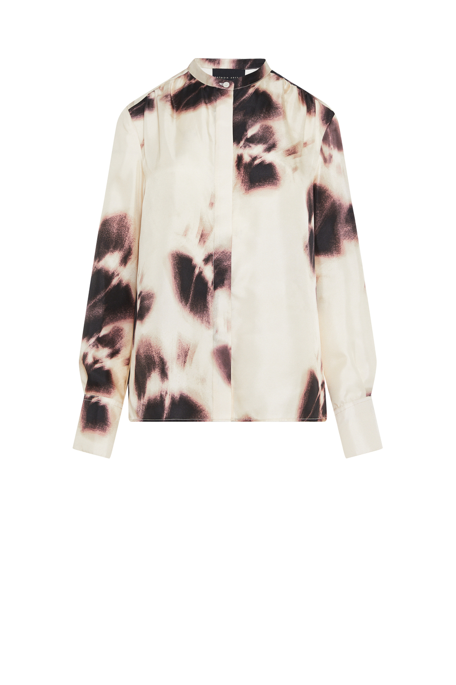 Jedwabna luźna koszula w deseń damska - Patrizia Aryton Jedwabna luźna koszula w deseń damska - Patrizia Aryton