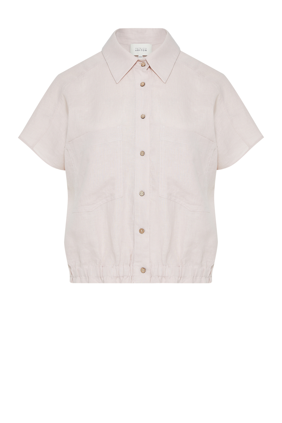 Bluzka z lnu w pudrowym różu Bluzka z lnu w pudrowym różu