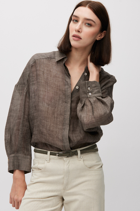 Luźna koszula z ramii damska - Patrizia Aryton