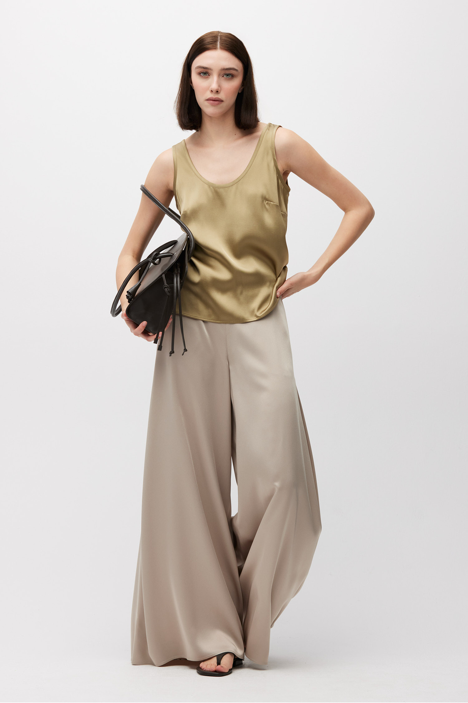 Zielony top z jedwabiu Zielony top z jedwabiu