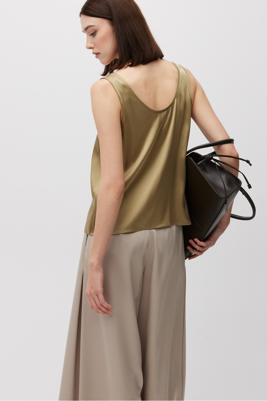 Zielony top z jedwabiu Zielony top z jedwabiu