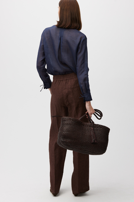 Granatowa koszula z ramii Granatowa koszula z ramii