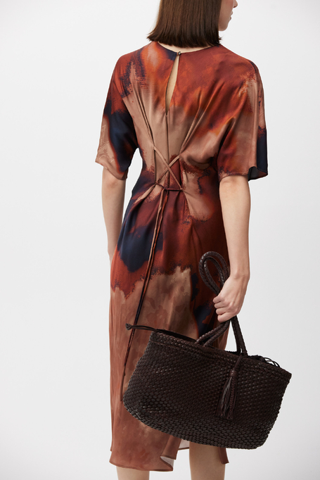 Dopasowana sukienka w deseń z wiskozy - Patrizia Aryton