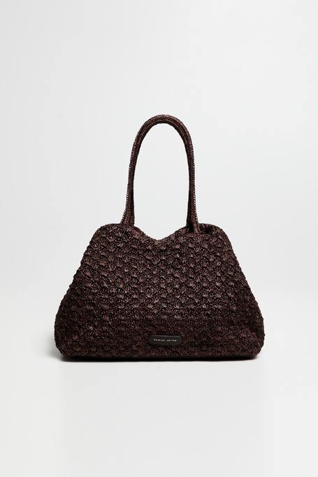 Brązowa pleciona torba shopper