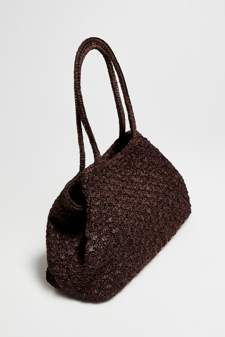 Brązowa pleciona torba shopper