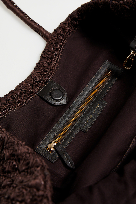 Brązowa pleciona torba shopper