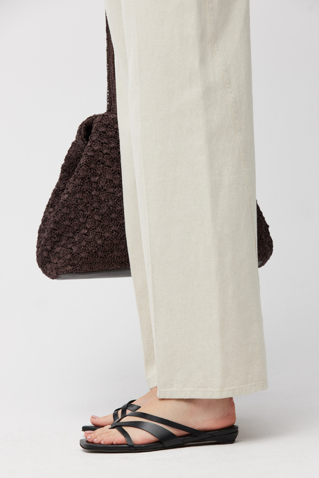 Czarne skórzane kalpki damskie - Patrizia Aryton