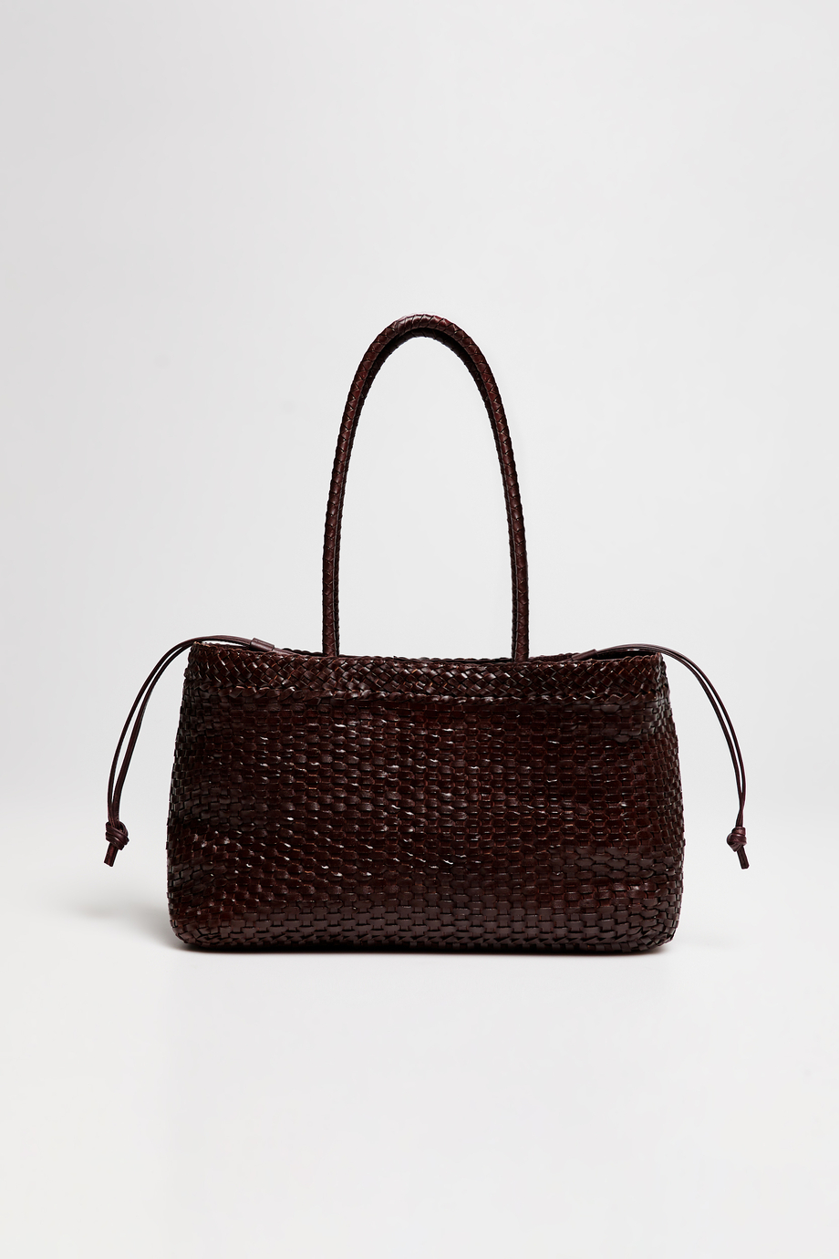 Duża brązowa torba z plecionej skóry damska - Patrizia Aryton Duża brązowa torba z plecionej skóry damska - Patrizia Aryton
