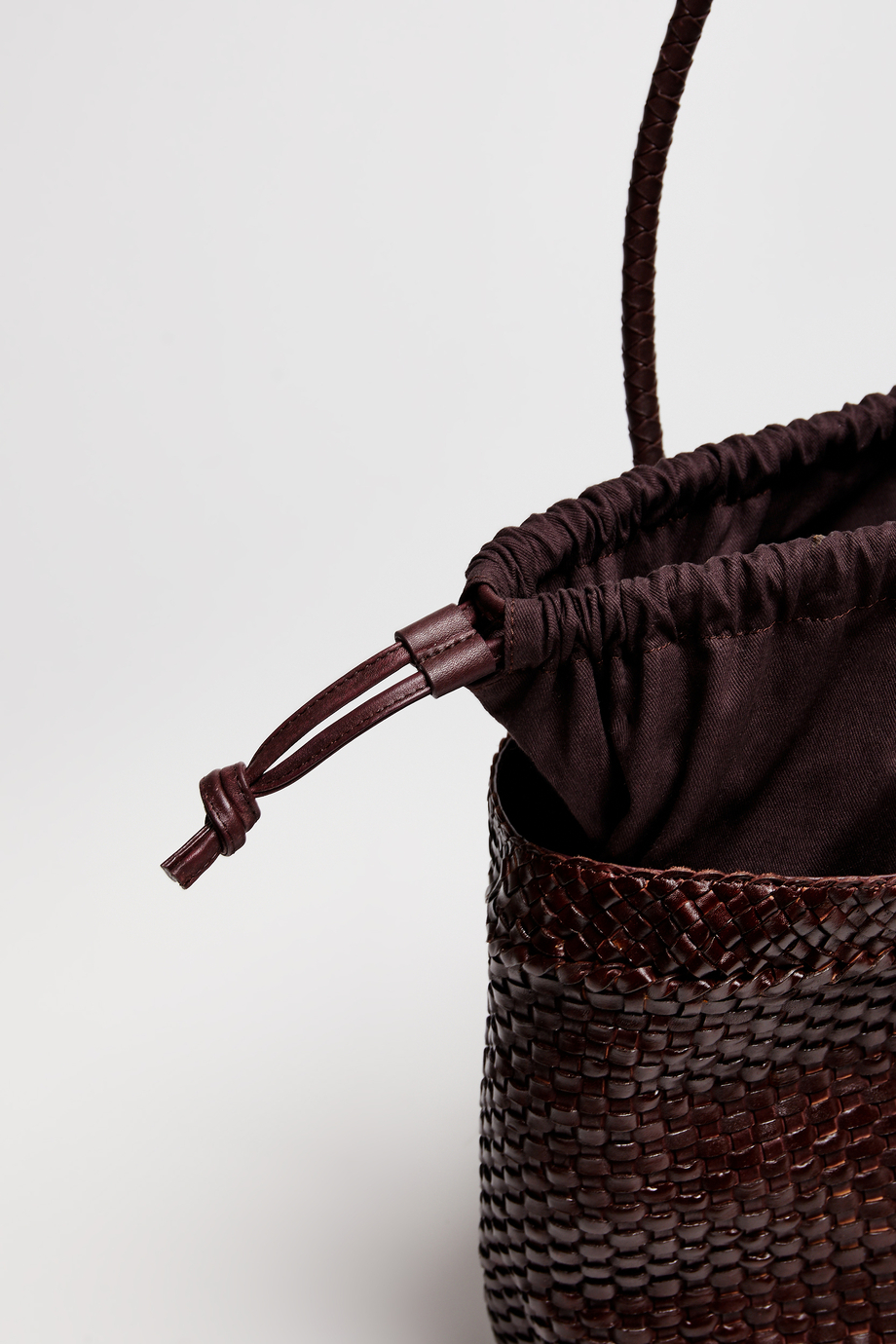 Duża brązowa torba z plecionej skóry damska - Patrizia Aryton Duża brązowa torba z plecionej skóry damska - Patrizia Aryton