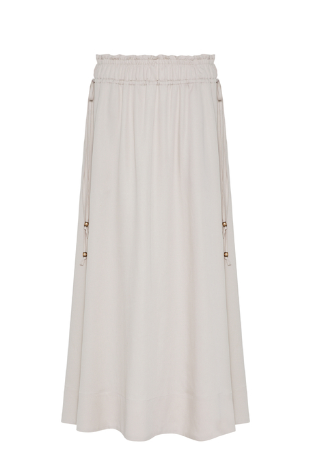 Beżowa spódnica maxi z mieszanki lnu i lyocellu - Patrizia Aryton Beżowa spódnica maxi z mieszanki lnu i lyocellu - Patrizia Aryton