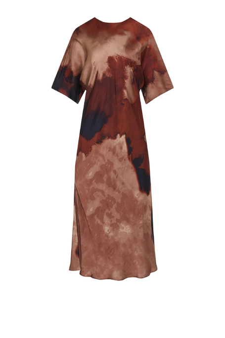 Dopasowana sukienka w deseń z wiskozy - Patrizia Aryton