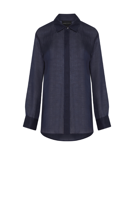 Granatowa koszula z ramii Granatowa koszula z ramii