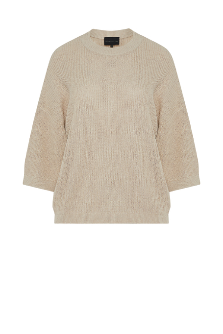 Luźny sweter z bawełną i lnem Luźny sweter z bawełną i lnem