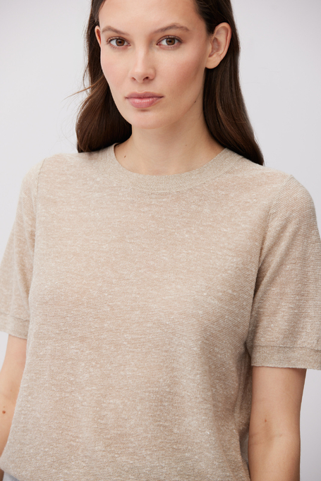 Bluzka z wełny i lnu damska - Patrizia Aryton