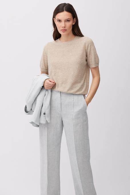 Bluzka z wełny i lnu damska - Patrizia Aryton