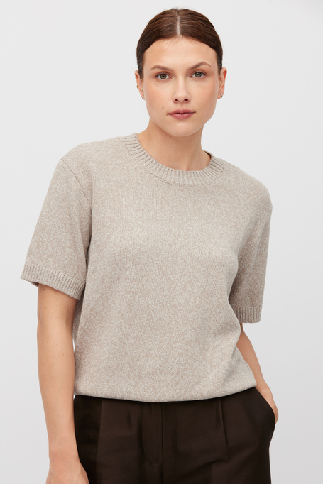 Sweter z mieszanki bawełny i lnu