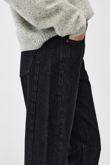 Ciemnoszare mom jeans ze zwężaną nogawką damskie - Patrizia Aryton Ciemnoszare mom jeans ze zwężaną nogawką damskie - Patrizia Aryton
