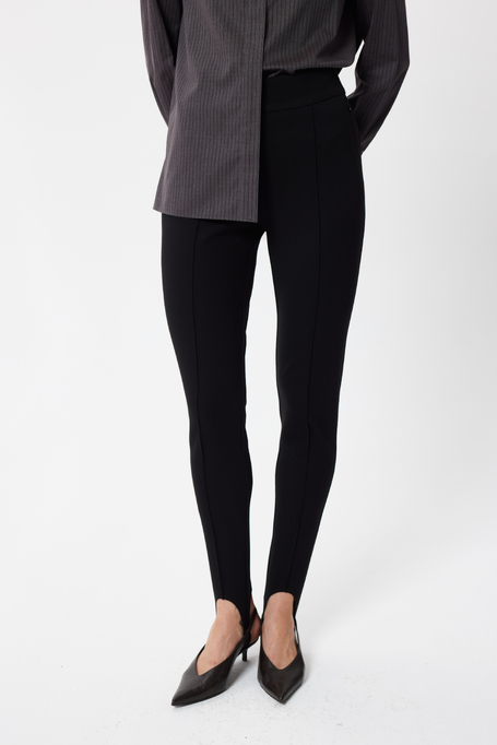 Czarne spodnie legginsy damskie - Patrizia Aryton