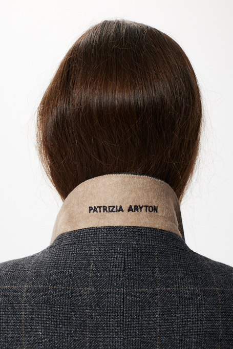 Żakiet z paskiem z wełny dziewiczej i kaszmiru damski - Patrizia Aryton Żakiet z paskiem z wełny dziewiczej i kaszmiru damski - Patrizia Aryton