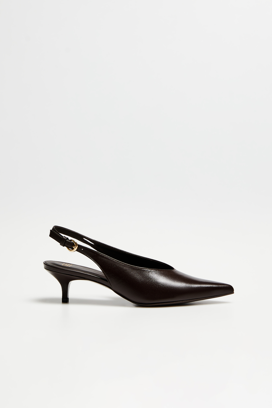 Skórzane buty typu sling back na średnim obcasie damskie - Patrizia Aryton Skórzane buty typu sling back na średnim obcasie damskie - Patrizia Aryton