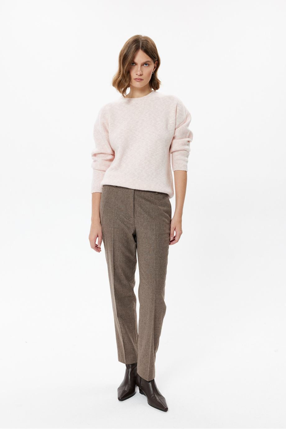 Sweter w pudrowym różu z kaszmirem Sweter w pudrowym różu z kaszmirem