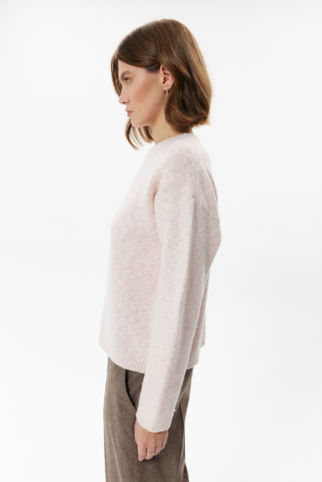 Sweter w pudrowym różu z kaszmirem Sweter w pudrowym różu z kaszmirem