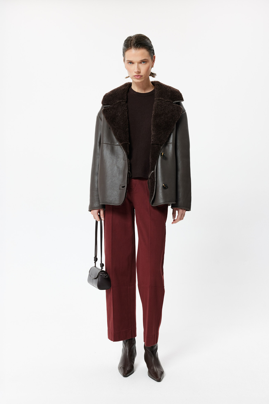 Ceglane jeansy typu culotte damskie - Patrizia Aryton Ceglane jeansy typu culotte damskie - Patrizia Aryton