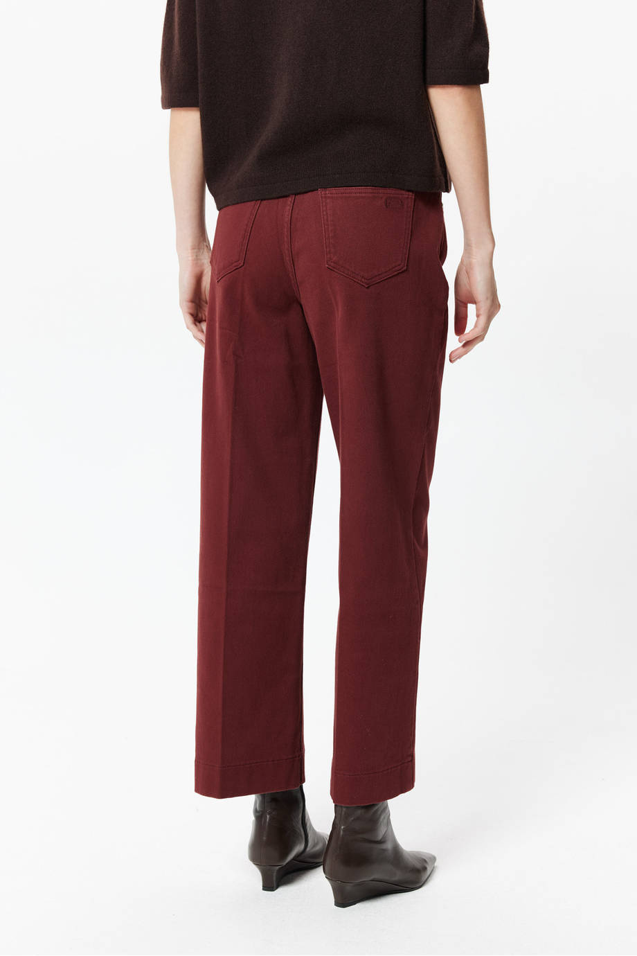 Ceglane jeansy typu culotte damskie - Patrizia Aryton Ceglane jeansy typu culotte damskie - Patrizia Aryton